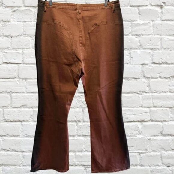 Plus size 22 High Waist Brown Flare Jeans NWT - Picture 5 of 6